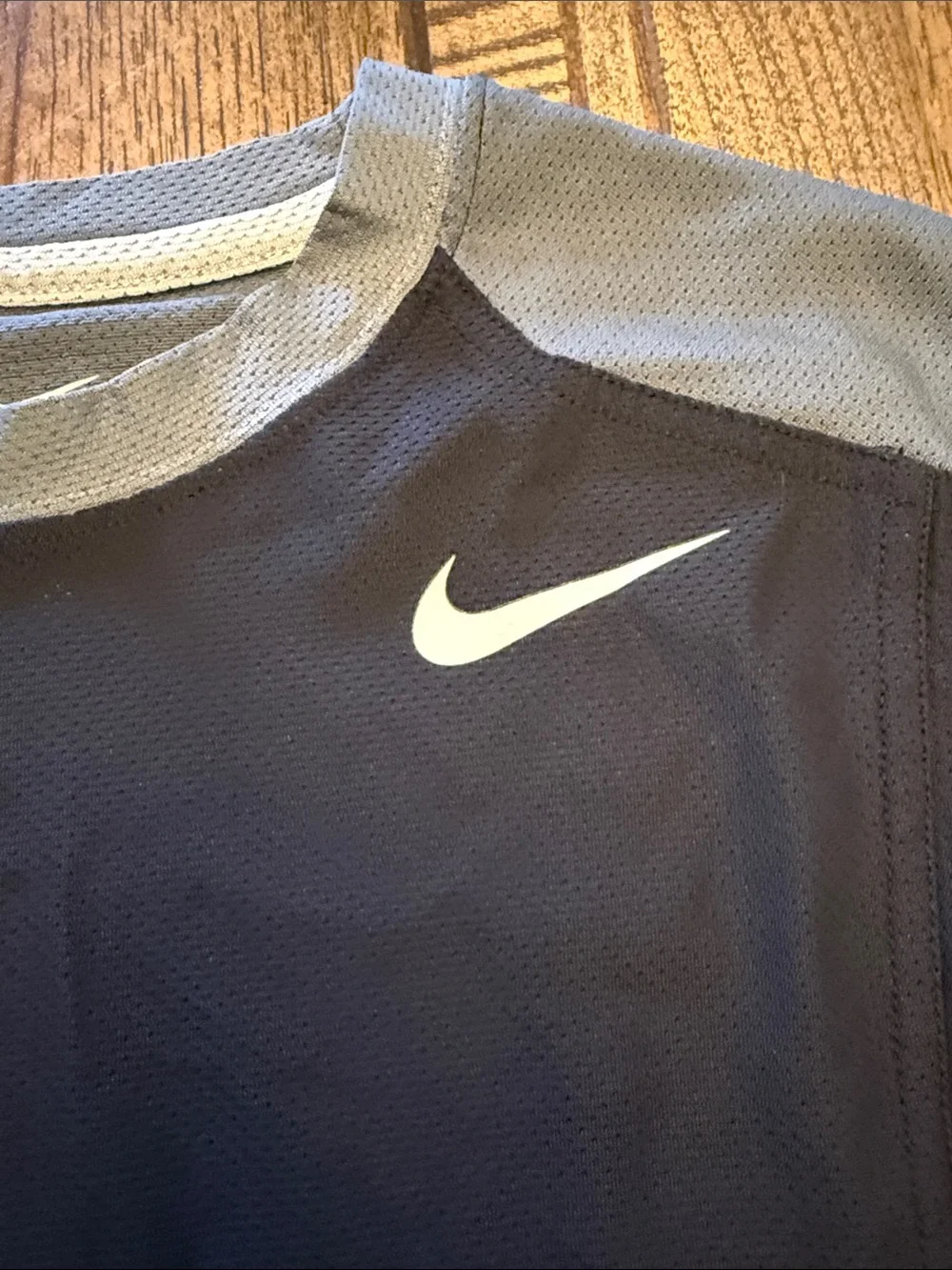Nike Navy and Gray Sleeveless Dri-FIT Training Tank